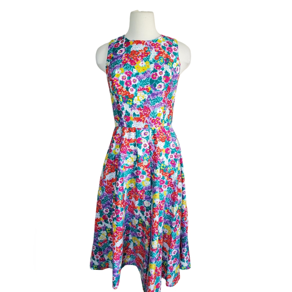 90s Liz Claiborne floral midi dress